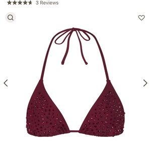 Skims Rhinestone Bikini Triangle Top NWT